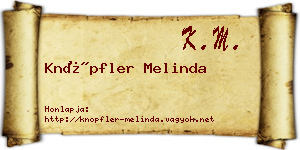 Knöpfler Melinda névjegykártya
